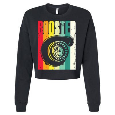 Turbo Car Boosted Car Lover Car Racing Gift Cropped Pullover Crew