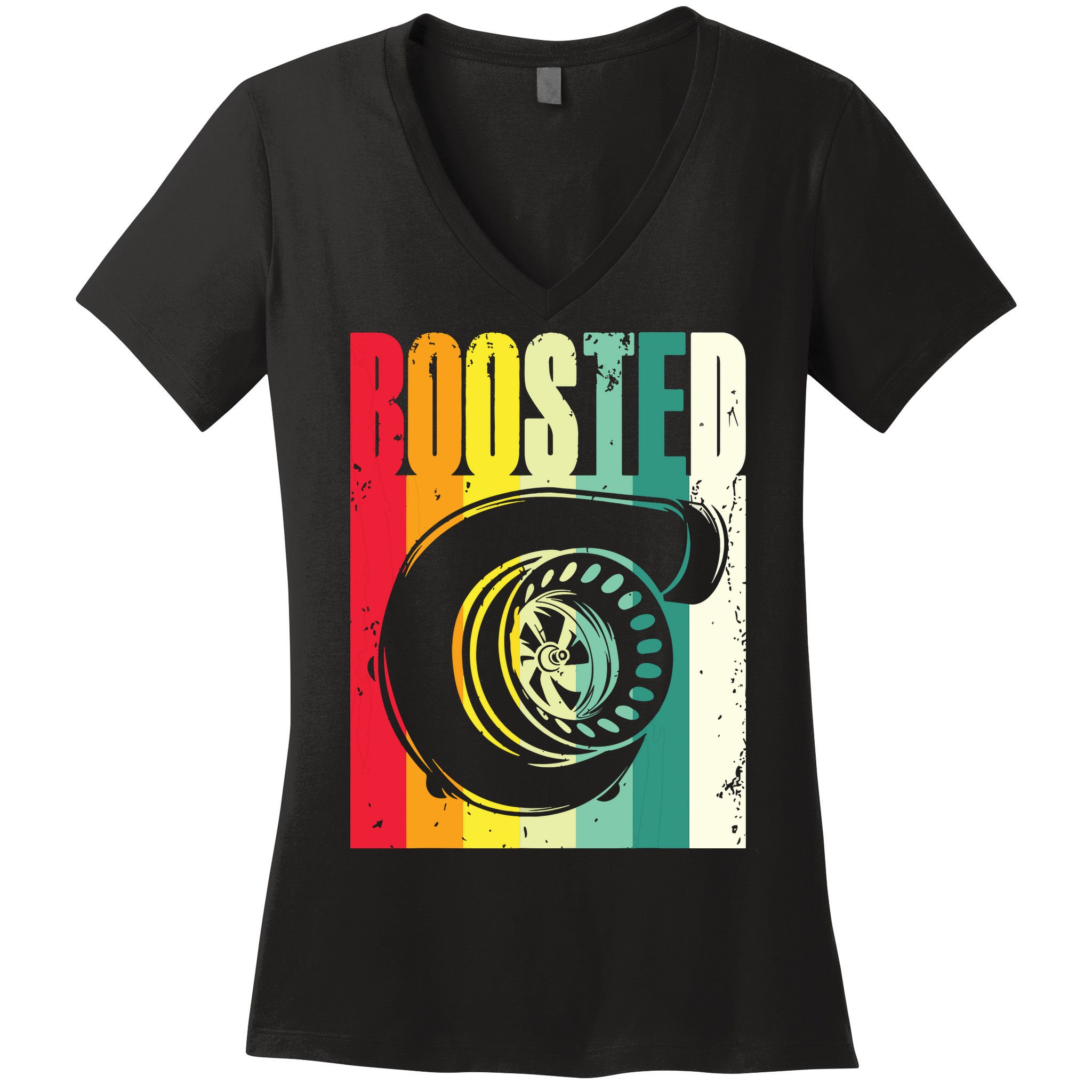 Turbo Car Boosted Car Lover Car Racing Gift Women's V-Neck T-Shirt