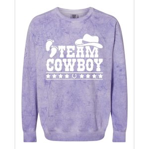 Team Cowboy Baby Gender Reveal Outfit Team Boy Gender Reveal Colorblast Crewneck Sweatshirt