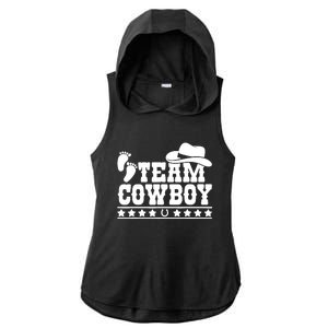 Team Cowboy Baby Gender Reveal Outfit Team Boy Gender Reveal Ladies PosiCharge Tri-Blend Wicking Draft Hoodie Tank