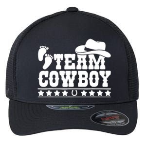 Team Cowboy Baby Gender Reveal Outfit Team Boy Gender Reveal Flexfit Unipanel Trucker Cap