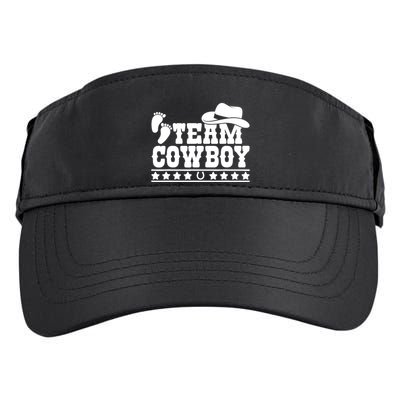 Team Cowboy Baby Gender Reveal Outfit Team Boy Gender Reveal Adult Drive Performance Visor
