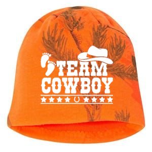 Team Cowboy Baby Gender Reveal Outfit Team Boy Gender Reveal Kati - Camo Knit Beanie