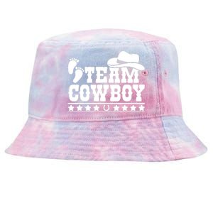 Team Cowboy Baby Gender Reveal Outfit Team Boy Gender Reveal Tie-Dyed Bucket Hat