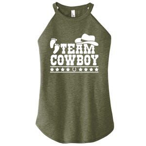 Team Cowboy Baby Gender Reveal Outfit Team Boy Gender Reveal Women's Perfect Tri Rocker Tank