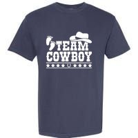 Team Cowboy Baby Gender Reveal Outfit Team Boy Gender Reveal Garment-Dyed Heavyweight T-Shirt