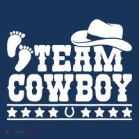 Team Cowboy Baby Gender Reveal Outfit Team Boy Gender Reveal Tall T-Shirt