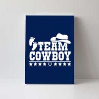 Team Cowboy Baby Gender Reveal Outfit Team Boy Gender Reveal Canvas