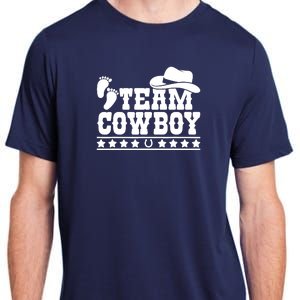 Team Cowboy Baby Gender Reveal Outfit Team Boy Gender Reveal Adult ChromaSoft Performance T-Shirt