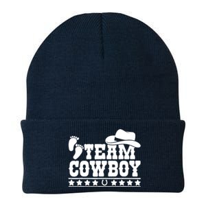 Team Cowboy Baby Gender Reveal Outfit Team Boy Gender Reveal Knit Cap Winter Beanie