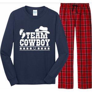 Team Cowboy Baby Gender Reveal Outfit Team Boy Gender Reveal Long Sleeve Pajama Set