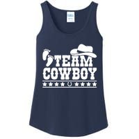 Team Cowboy Baby Gender Reveal Outfit Team Boy Gender Reveal Ladies Essential Tank