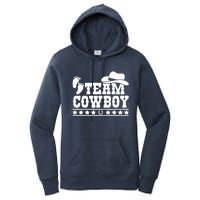 Team Cowboy Baby Gender Reveal Outfit Team Boy Gender Reveal Women's Pullover Hoodie