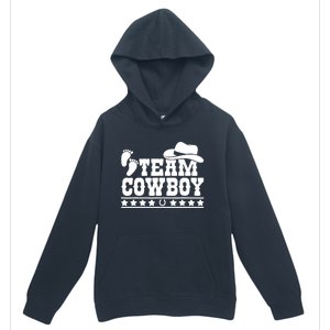 Team Cowboy Baby Gender Reveal Outfit Team Boy Gender Reveal Urban Pullover Hoodie