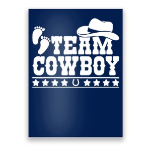 Team Cowboy Baby Gender Reveal Outfit Team Boy Gender Reveal Poster