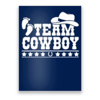 Team Cowboy Baby Gender Reveal Outfit Team Boy Gender Reveal Poster