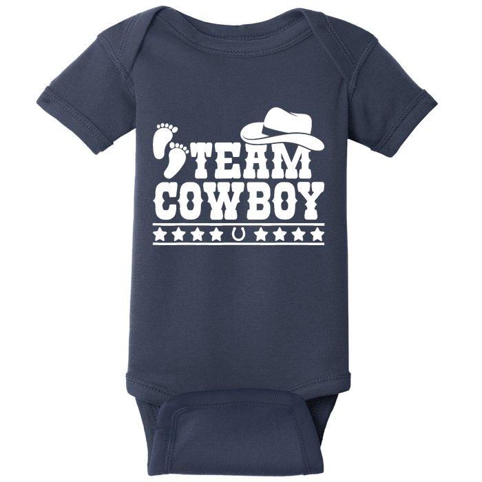 Team Cowboy Baby Gender Reveal Outfit Team Boy Gender Reveal Baby Bodysuit