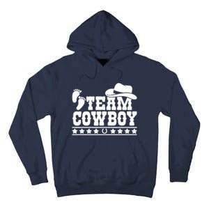 Team Cowboy Baby Gender Reveal Outfit Team Boy Gender Reveal Tall Hoodie