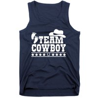 Team Cowboy Baby Gender Reveal Outfit Team Boy Gender Reveal Tank Top