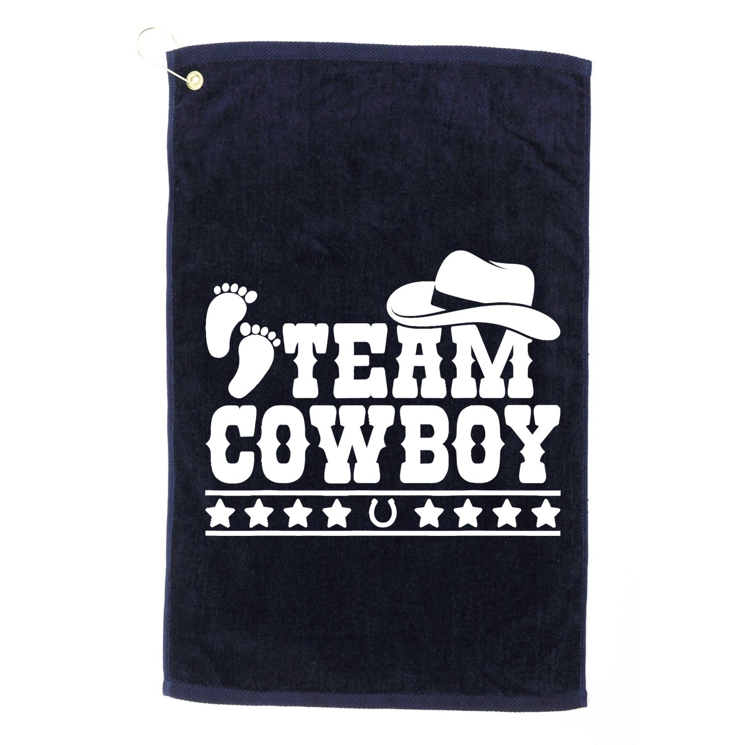 Team Cowboy Baby Gender Reveal Outfit Team Boy Gender Reveal Golf Towel