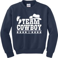 Team Cowboy Baby Gender Reveal Outfit Team Boy Gender Reveal Kids Sweatshirt