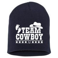 Team Cowboy Baby Gender Reveal Outfit Team Boy Gender Reveal Short Acrylic Beanie