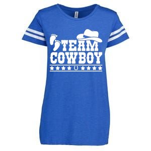 Team Cowboy Baby Gender Reveal Outfit Team Boy Gender Reveal Enza Ladies Jersey Football T-Shirt