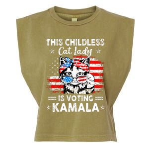 This Childless Cat Lady Is Voting Kamala Garment-Dyed Women's Muscle Tee