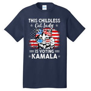 This Childless Cat Lady Is Voting Kamala Tall T-Shirt