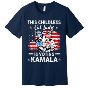 This Childless Cat Lady Is Voting Kamala Premium T-Shirt