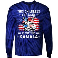 This Childless Cat Lady Is Voting Kamala Tie-Dye Long Sleeve Shirt