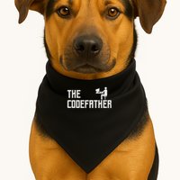 The Codefather Coding Coder Developer Computer Nerd USA-Made Doggie Bandana