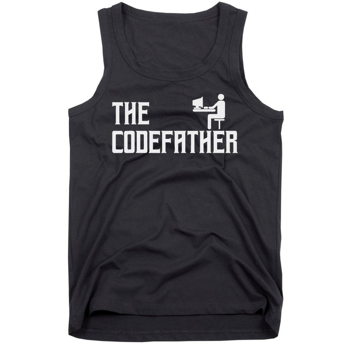 The Codefather Coding Coder Developer Computer Nerd Tank Top