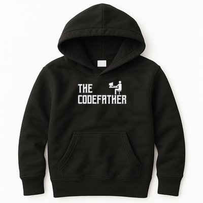 The Codefather Coding Coder Developer Computer Nerd Kids Hoodie