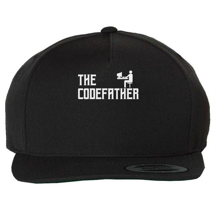 The Codefather Coding Coder Developer Computer Nerd Wool Snapback Cap