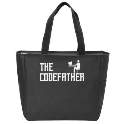 The Codefather Coding Coder Developer Computer Nerd Zip Tote Bag