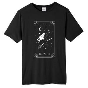 Tarot Card Crescent Moon And Witch Graphic Gift Tall Fusion ChromaSoft Performance T-Shirt