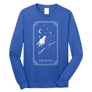 Tarot Card Crescent Moon And Witch Graphic Gift Long Sleeve Shirt