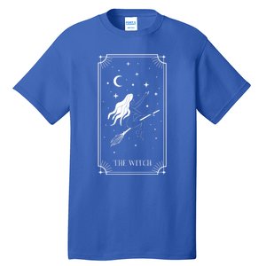 Tarot Card Crescent Moon And Witch Graphic Gift Tall T-Shirt