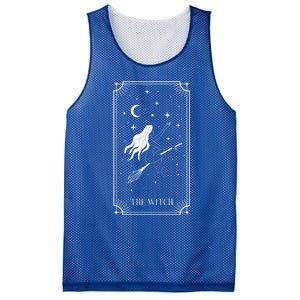 Tarot Card Crescent Moon And Witch Graphic Gift Mesh Reversible Basketball Jersey Tank