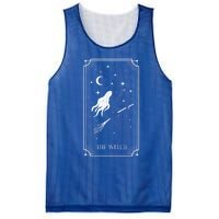 Tarot Card Crescent Moon And Witch Graphic Gift Mesh Reversible Basketball Jersey Tank