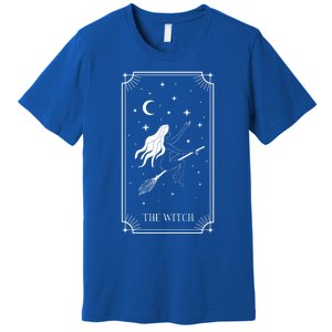 Tarot Card Crescent Moon And Witch Graphic Gift Premium T-Shirt