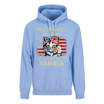 This Childless Cat Lady Is Voting Kamala Unisex Surf Hoodie