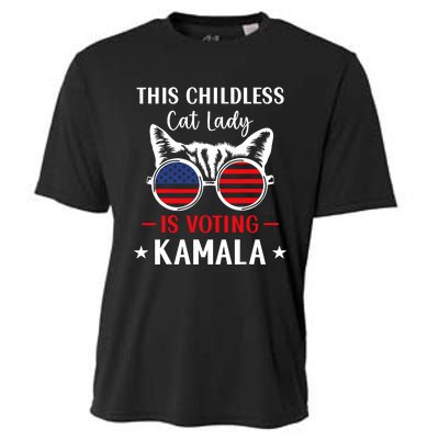 This Childless Cat Lady Is Voting Kamala Cooling Performance Crew T-Shirt