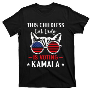 This Childless Cat Lady Is Voting Kamala T-Shirt