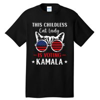 This Childless Cat Lady Is Voting Kamala Tall T-Shirt