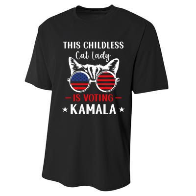 This Childless Cat Lady Is Voting Kamala Performance Sprint T-Shirt