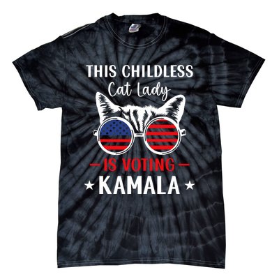 This Childless Cat Lady Is Voting Kamala Tie-Dye T-Shirt