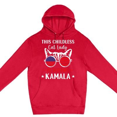 This Childless Cat Lady Is Voting Kamala Premium Pullover Hoodie