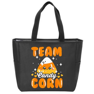 Team Candy Corn Halloween Zip Tote Bag